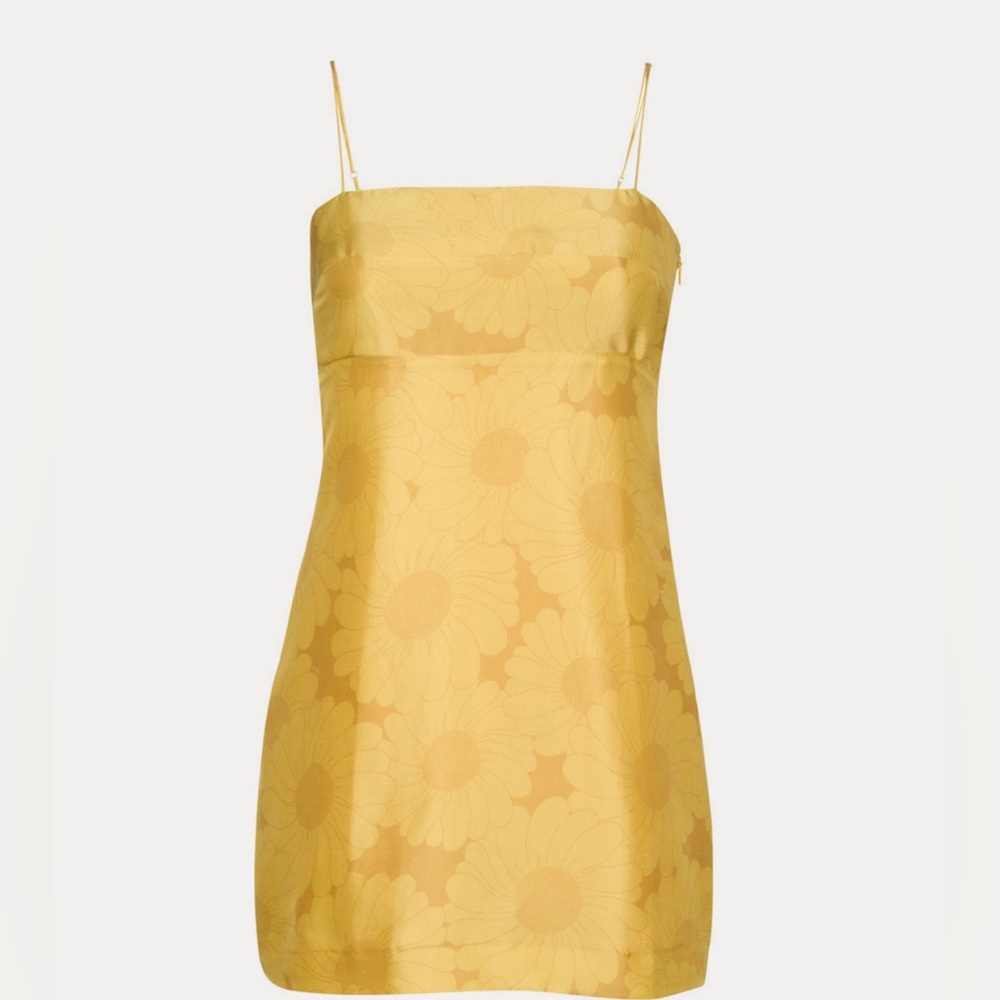Realisation Par yellow mini dress
